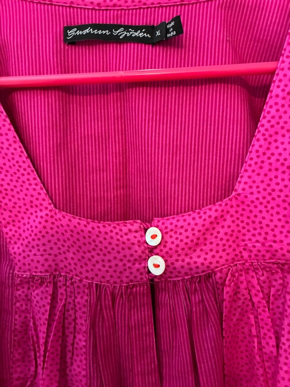 GUDRUN SJODEN NWOT Sjoden Fuchsia Tunic Dress Organic ethically made! - Picture 3 of 12